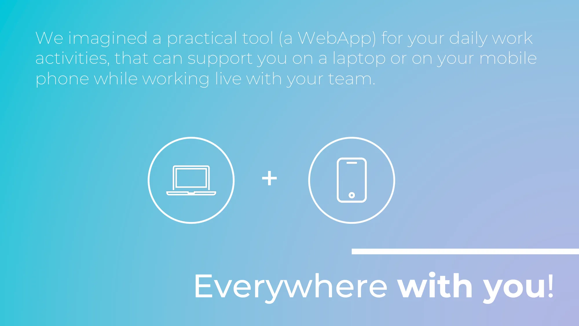 CashBook concept deck slide: a practical WebApp for daily work on laptop and mobile, everywhere with you