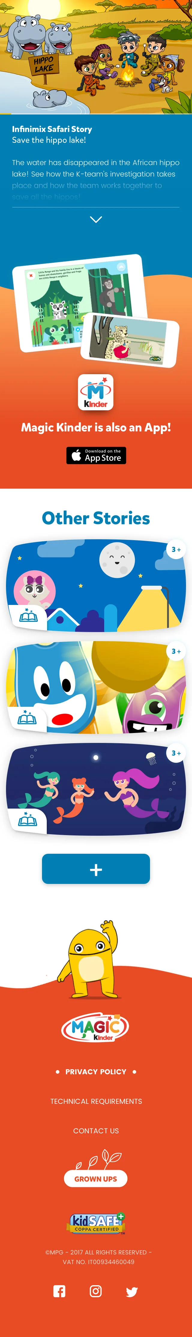 Magic Kinder story detail: Infinimix Safari Story with description and other stories